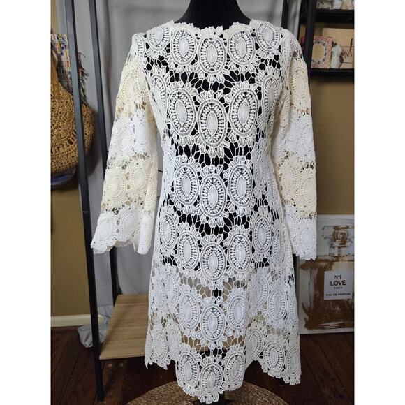 Anthropologie Yoana Baraschi Crochet Lace Dress Size S - Picture 2 of 14